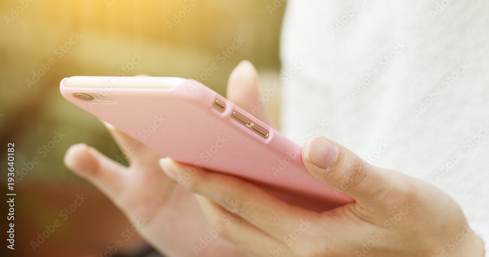 Woman look at mobile phone