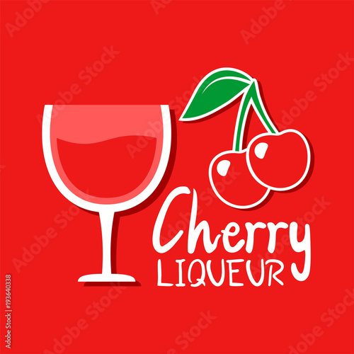 Cherry liqueur illustration