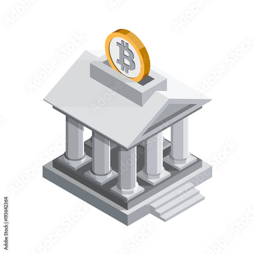 bitcoin banque icône