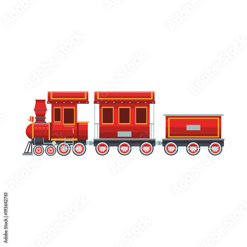 Train toy cartoon vector illustration graphic design