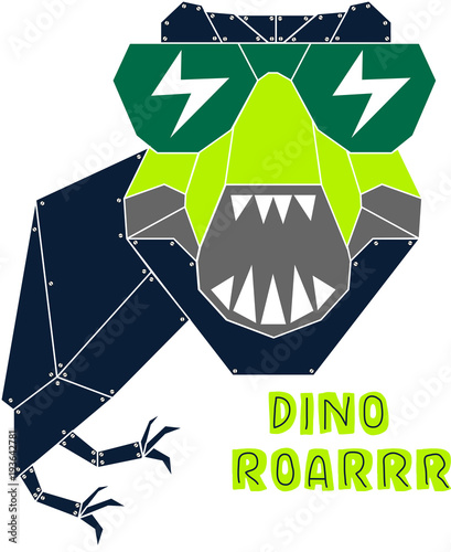 Robotic Dino Graphic Vector_