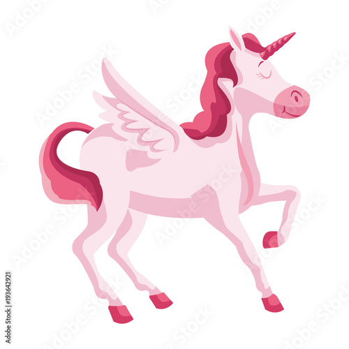 Cute unicorn cartoon vector illustration graphic design