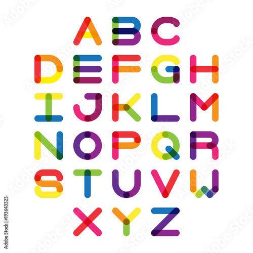 Colorful font and alphabet....
