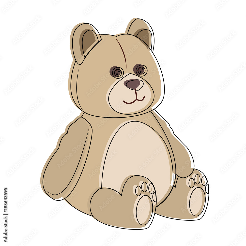 Fototapeta premium Teddy bear cartoon vector illustration graphic design