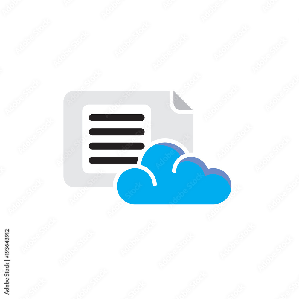 Cloud Document Logo Icon Design Cloud Document Logo Icon Design
