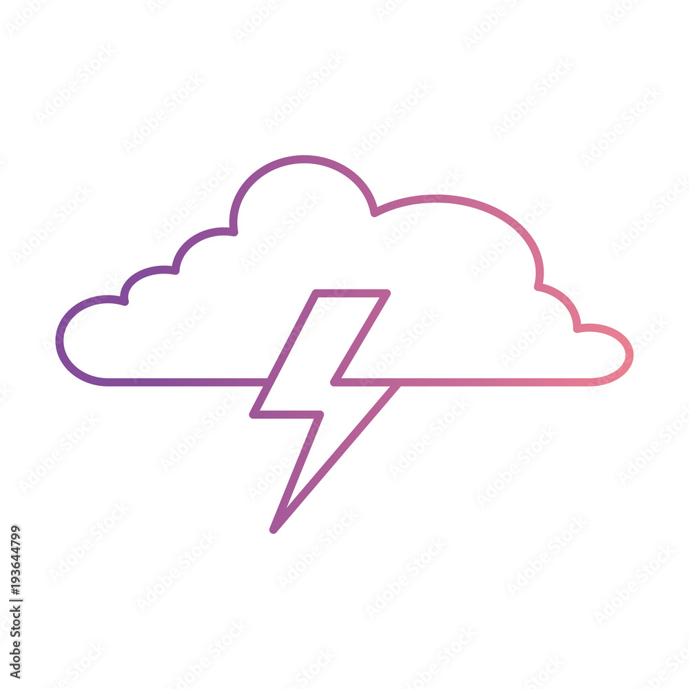 cloud weather with thunder vector illustration design cloud weather with thunder vector illustration design