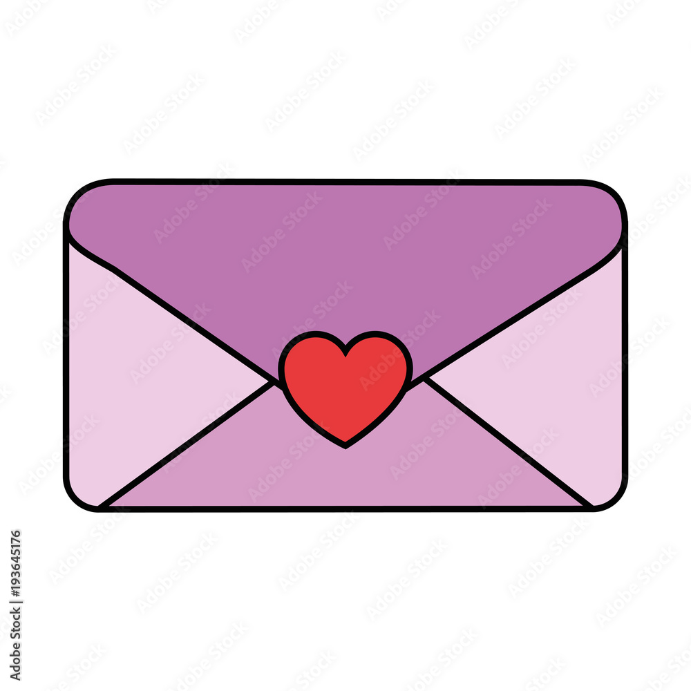envelope with heart seal vector illustration design envelope with heart seal vector illustration design