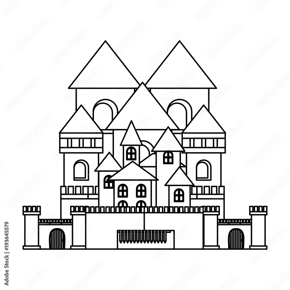 Medieval castle icon Medieval castle icon