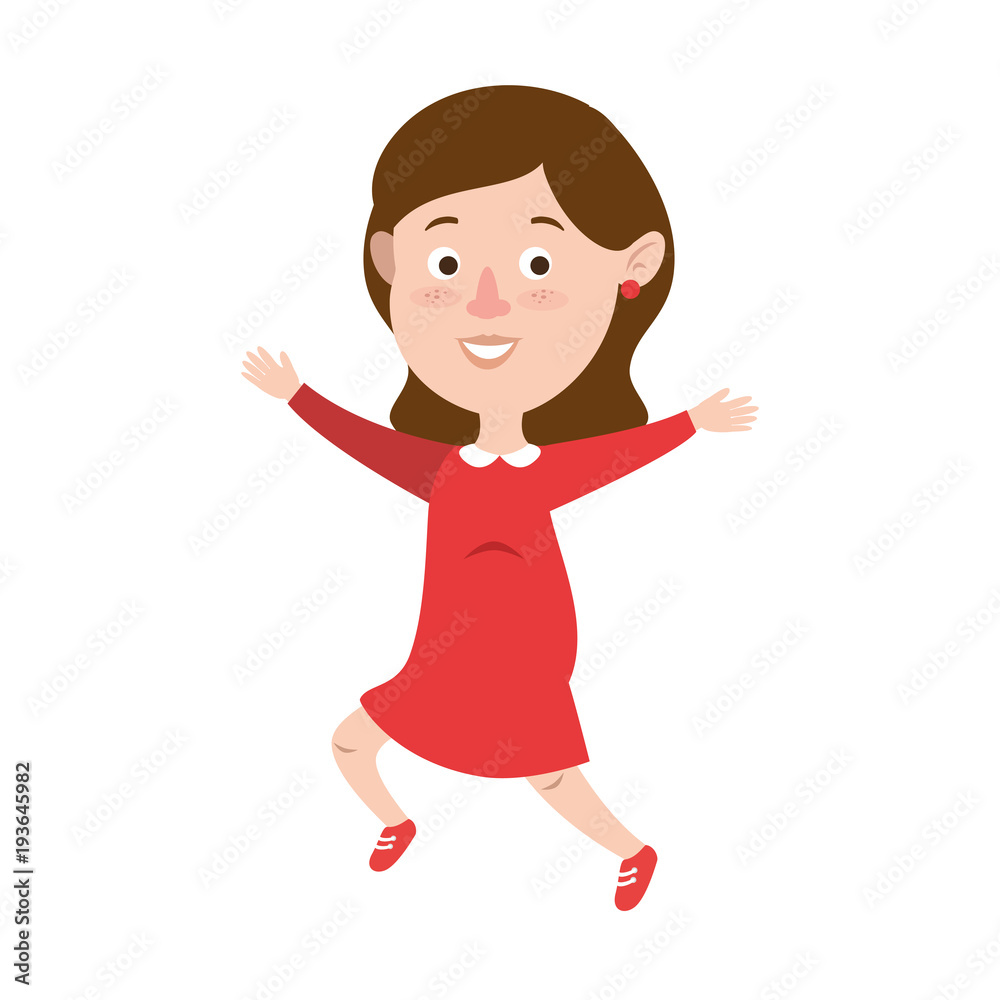 cute and little girl celebrating vector illustration design cute and little girl celebrating vector illustration design