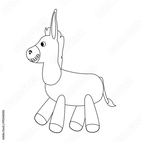 Pinata donkey cartoon vector illustration graphic design © Jemastock