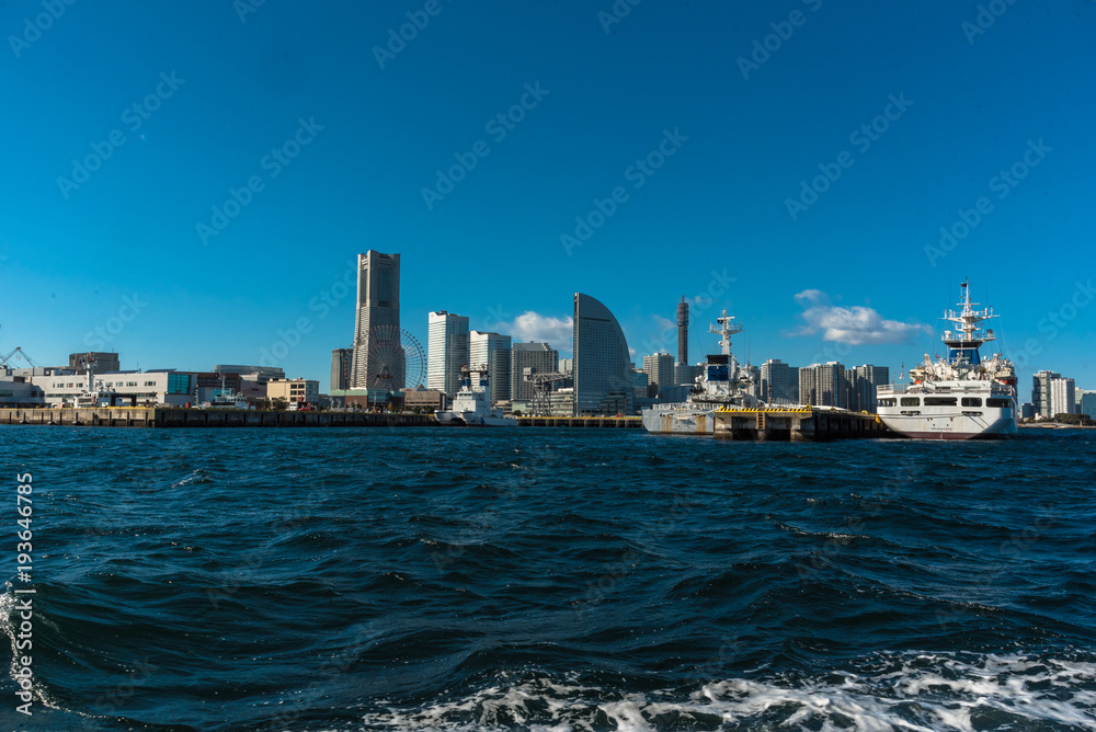 Skyiline of Minatomorai Yokohama, Japan