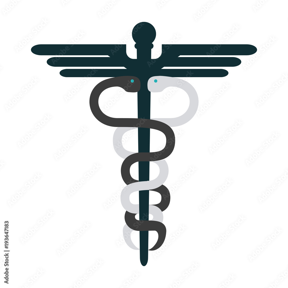 Medical caduceus symbol vector illustration graphic design Medical caduceus symbol vector illustration graphic design