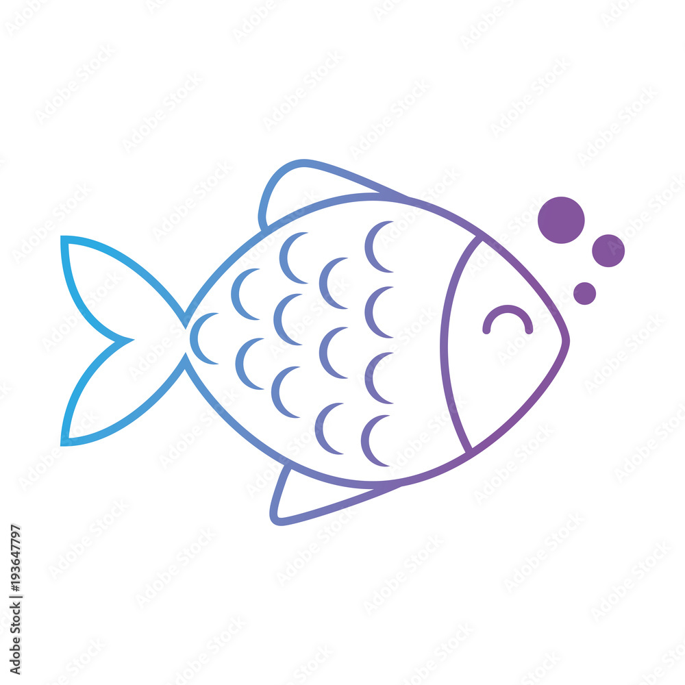 Obraz premium cute fish pet character vector illustration design