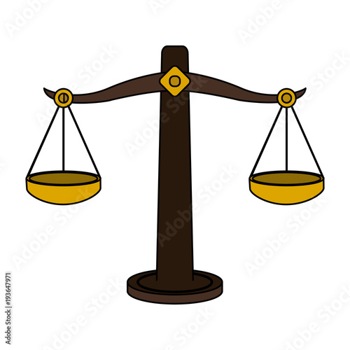 Justice balance symbol vector illustration graphic design