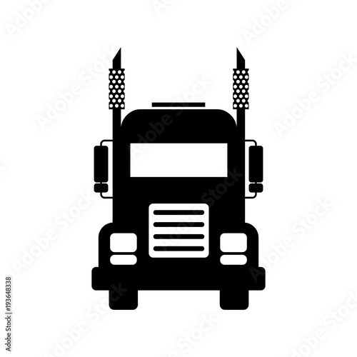 Frontal truck vector icon