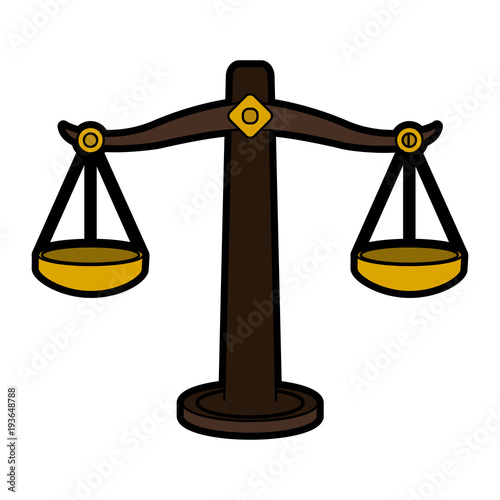 Justice balance symbol vector illustration graphic design