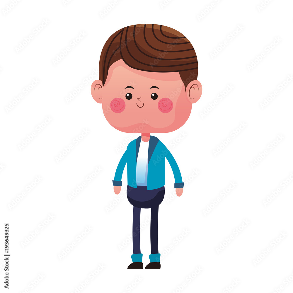 Cute boy cartoon vector illustration graphic design