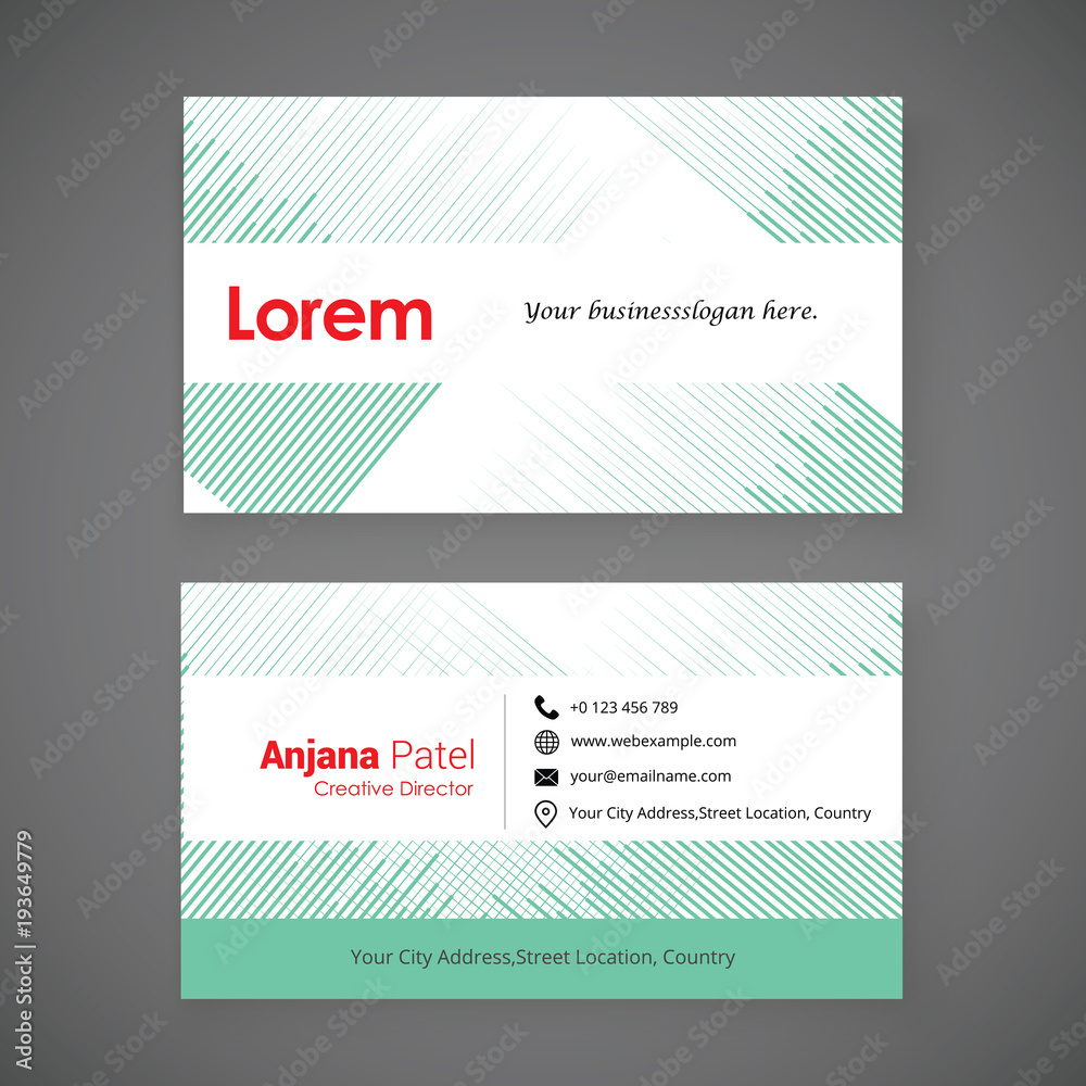 Fototapeta premium Creative business card mock-up