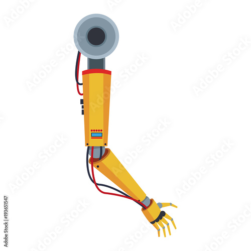 Factory robot arm vector illustration graphic design