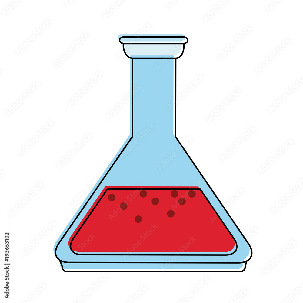 Chemistry flask with liquid icon vector illustration graphic design Chemistry flask with liquid icon vector illustration graphic design