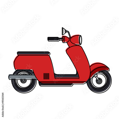 Vintage scooter motorcycle icon vector illustration graphic design