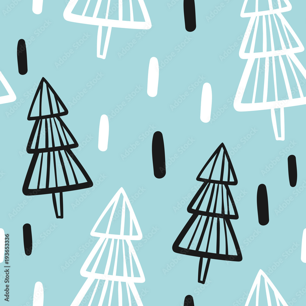 Christmas and new year vector seamless patterns Christmas and new year vector seamless patterns