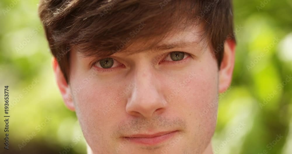 4k, Close up portrait of handsome young man. Slow motion. 4k, Close up portrait of handsome young man. Slow motion.