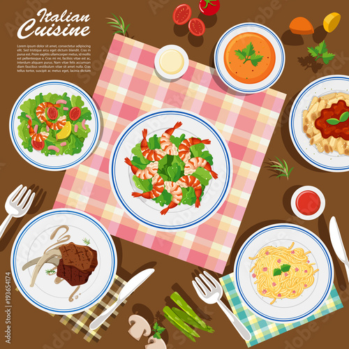 Italian cuisine on the table