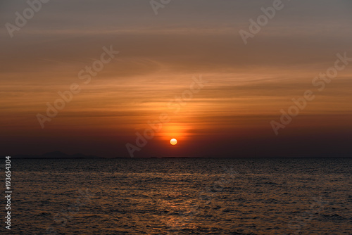 Sunset sky on the sea in the evening © arnuphapy