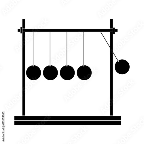 Newton cradle pendulum icon vector illustration graphic design