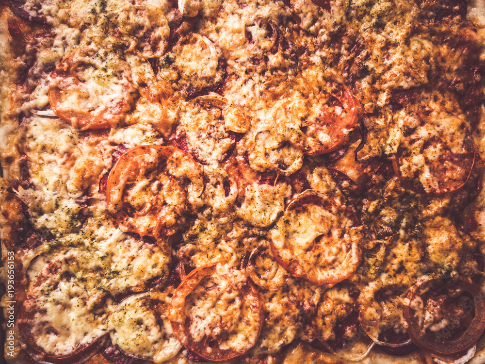 Homemade pizza with cheese Homemade pizza with cheese