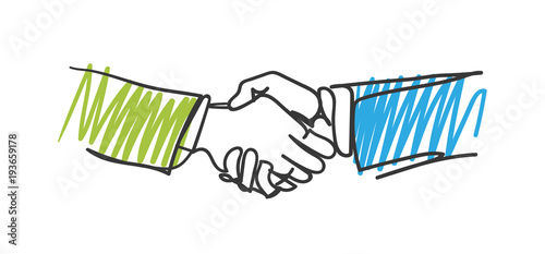 Shaking Hands Scribble