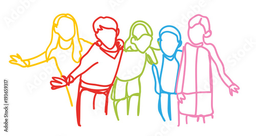 Children colorful Scribble