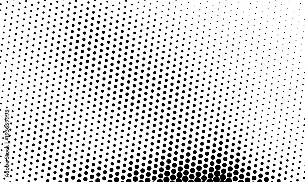 Abstract monochrome halftone pattern. Futuristic panel.