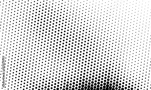 Abstract monochrome halftone pattern. Futuristic panel.