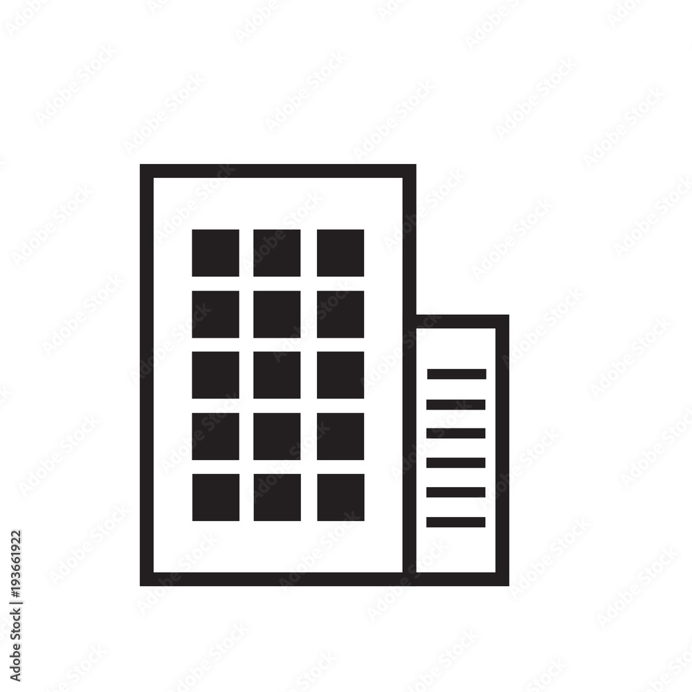Apartment vector icon, house symbol. Modern, simple flat isolated illustration for web site or mobile app Apartment vector icon, house symbol. Modern, simple flat isolated illustration for web site or mobile app