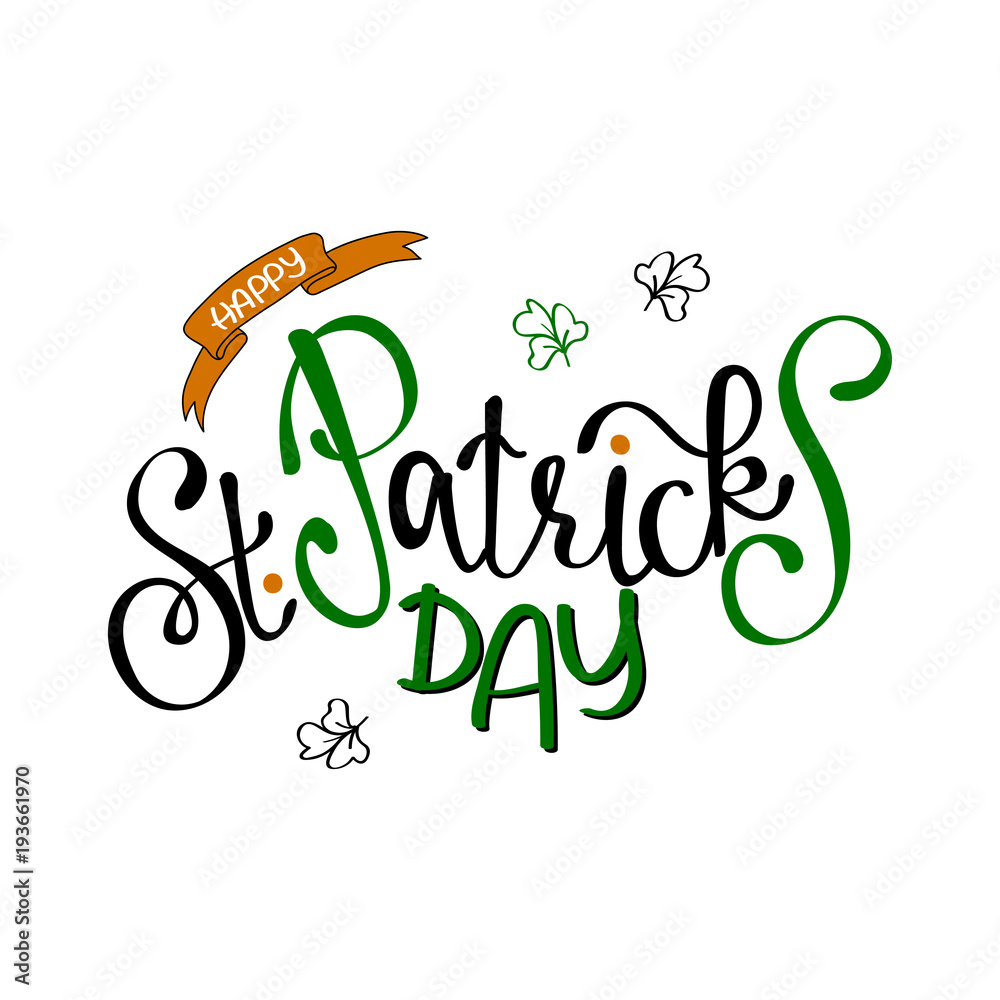 Naklejka premium Happy Saint Patrick's Day logotype.