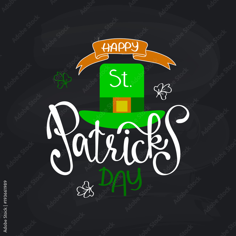 Naklejka premium Happy Saint Patrick's Day logotype.