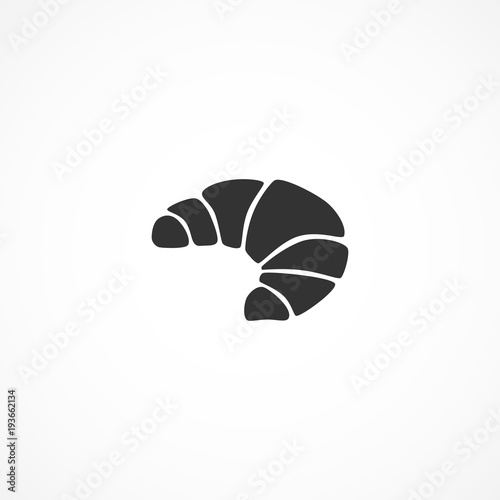 Vector image of a croissant icon.