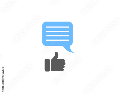 Feedback icon, chat icon, good or bad icon