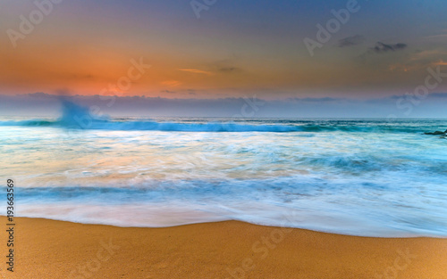 Hazy Sunrise Seascape