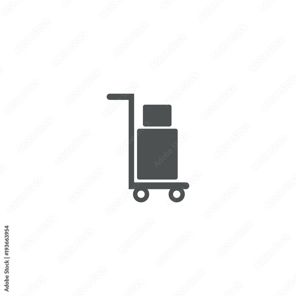 warehouse trolley icon. sign design