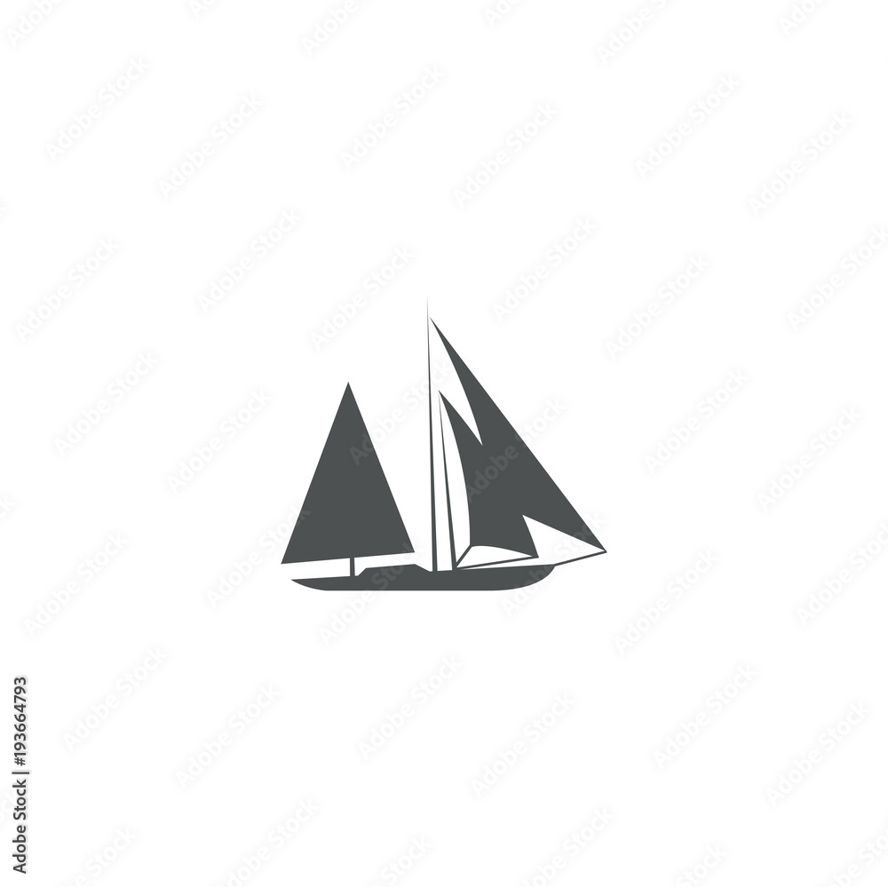 sailing-boat icon. sign design