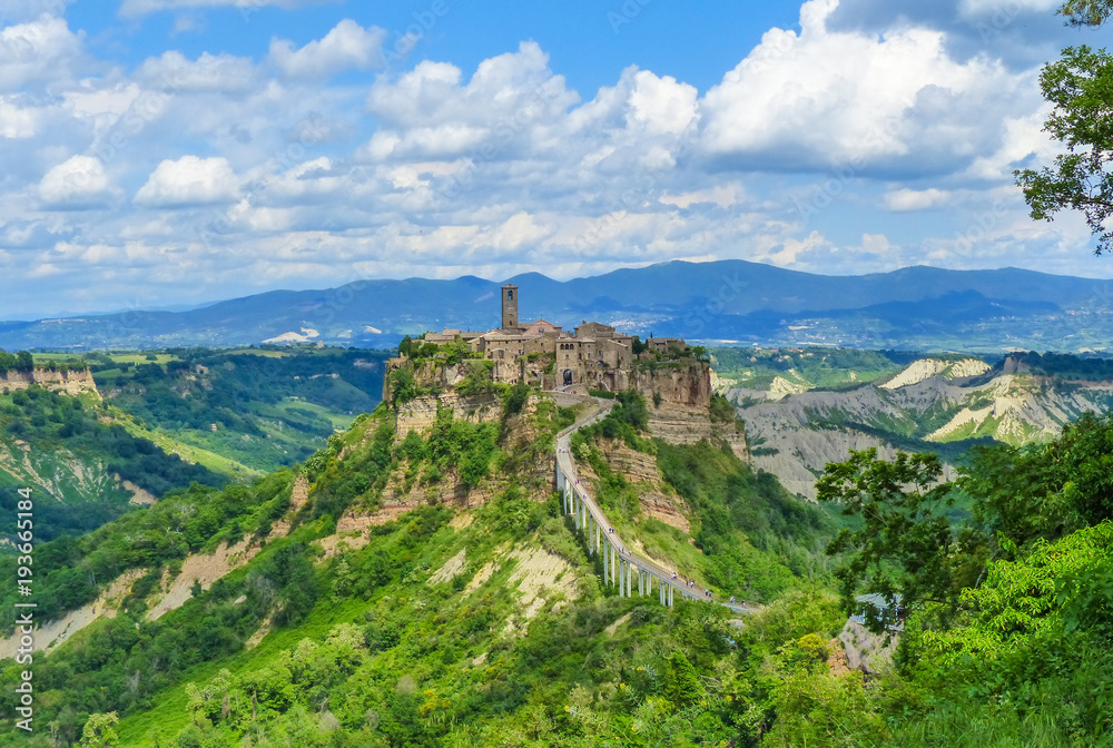 Civita di Bagnoregio (Viterbo, Lazio), central Italy - The famous ancient village on the hill between the badlands, in the Lazio region, central Italy, known as 'The town that is dying'
