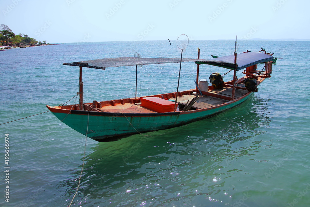 Holidays in Cambodia. Beautiful view from the beach. Awesome world of travel. Summer vacation. Traveling around the world