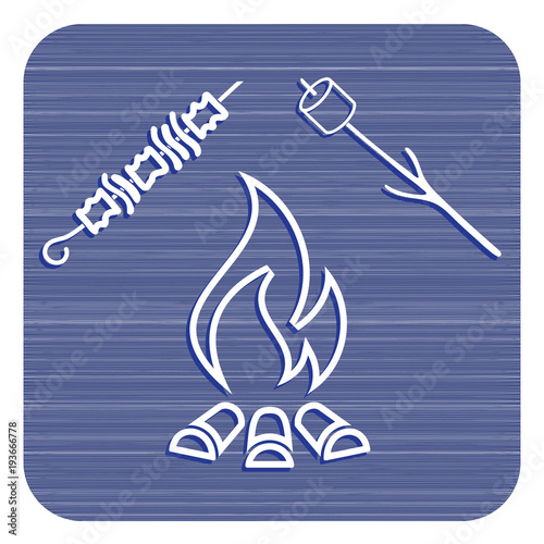 Brazier, zephyr and kebab icon