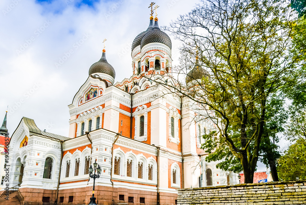 View on Alexander Newski orthodox cathedral in Tallinn - Estonia