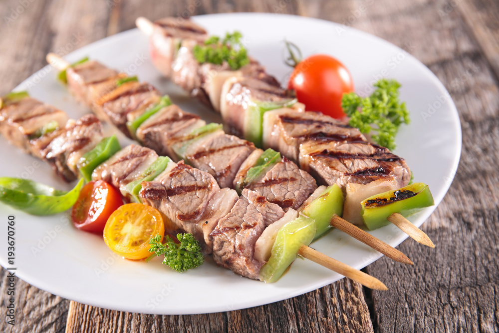 barbecue beef skewer