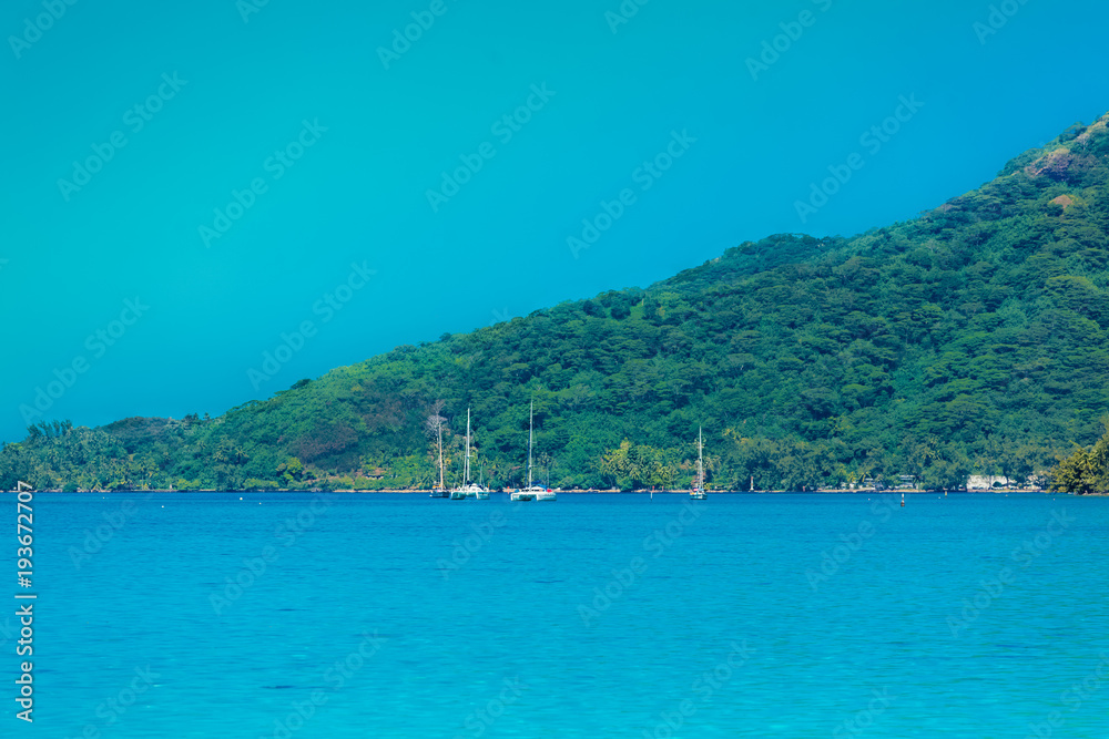 lagon de Moorea en Polynésie