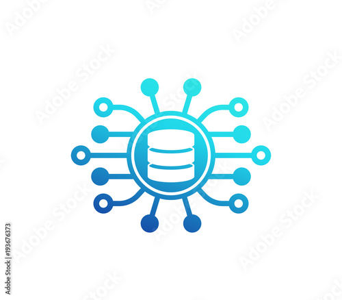 data mining vector icon on white
